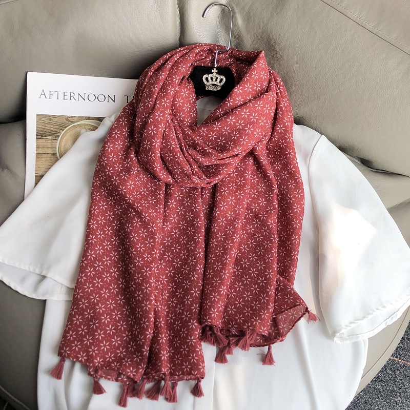 New Ethnic Fashion - وشاح كتان قطني على الطراز العرقي