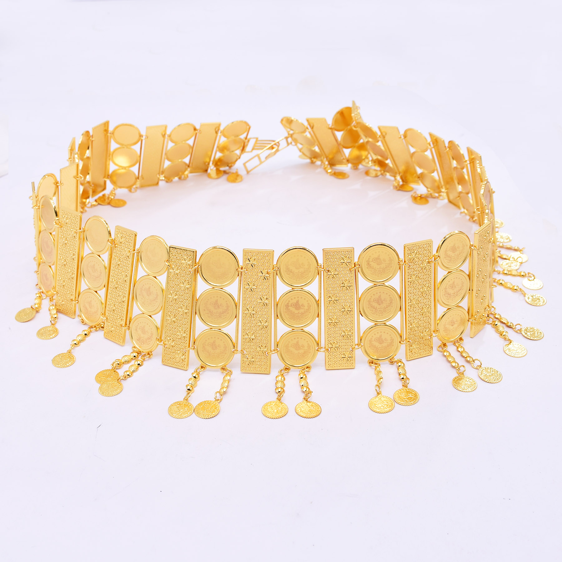 Ethnic Fashion Co In - حزام جسم بثلاثة صفوف واسعة مزين