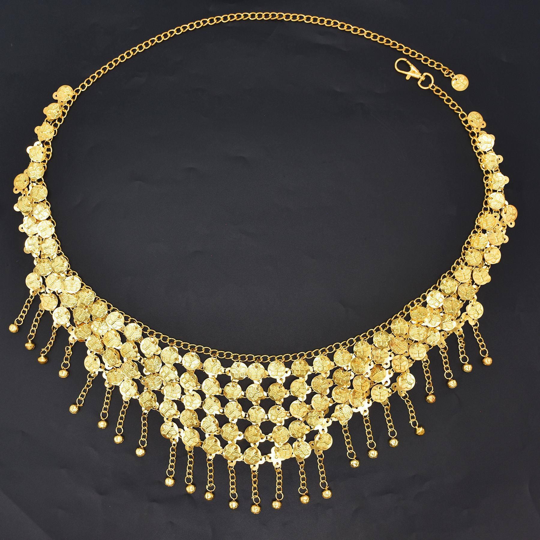 Ethnic Fashion Co In - سلسلة خصر بشرابة معدنية للنساء ،
