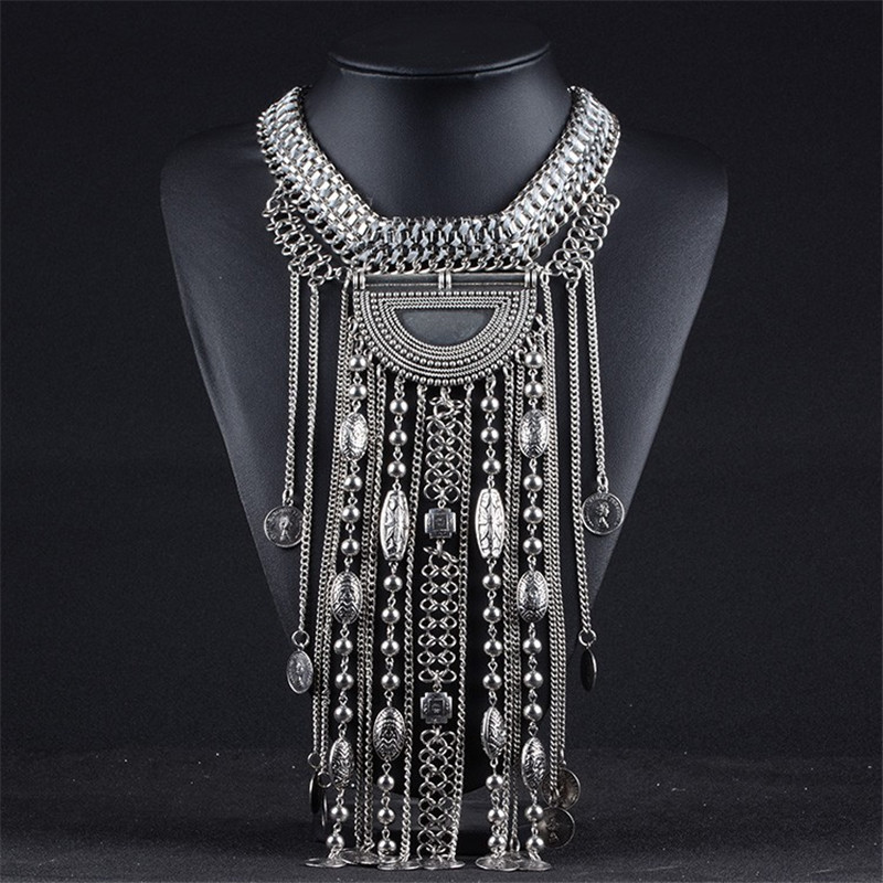 Ethnic Fashion Co In - موضة ماكسي شرابة طويلة بيان قلادة