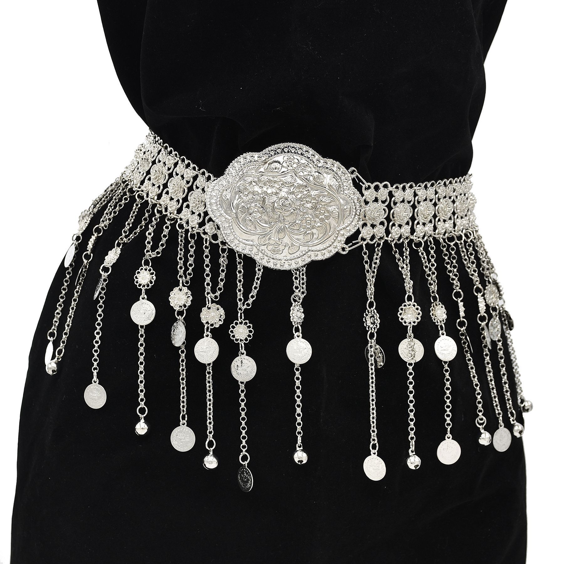 سلاسل بطن نسائية مطلية بالفضة  - مراجعة Ethnic Fashion Co In وسعره