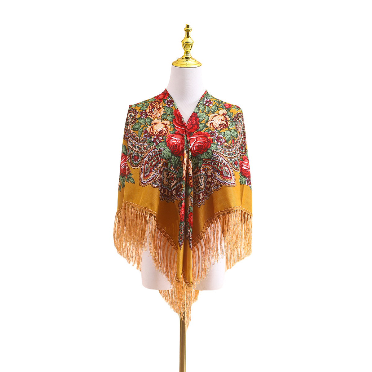 شال روسي عرقي للنساء بطول 110  - مراجعة Go Ethnic Fashion وسعره